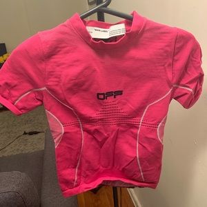 OFF-WHITE Stretch-knit T-shirt In Pink